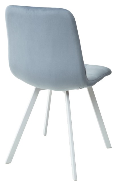 Стул CHILLI SQUARE G108-56 пудровый синий,велюр/белый каркас 629M04904 (от 2-х штук)