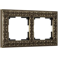 Рамка из металла на 2 поста Antik бронза WL07-Frame-02