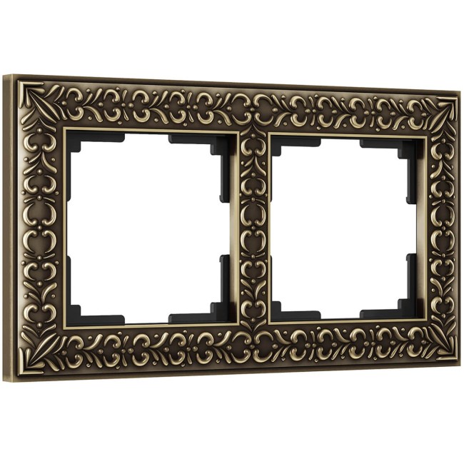 Рамка из металла на 2 поста Antik бронза WL07-Frame-02