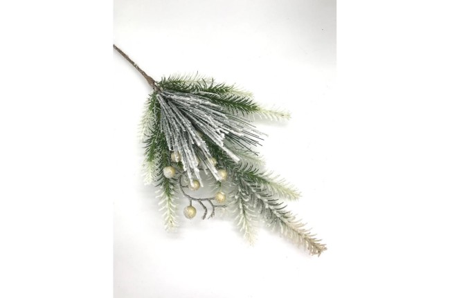 Ветка еловая заснеженная 63см 21-71