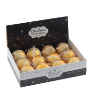 Украшение новогоднее "Шар" СОЛЮКС 763965 набор из 12-ти шт, D8 см, L35 W28 H9 см