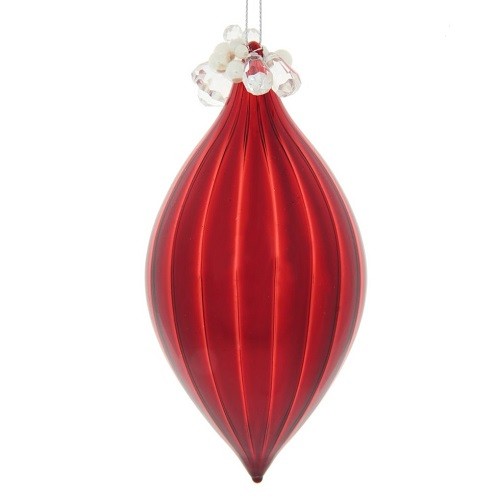 Украшение новогоднее "Капля", 8*8*17см,  стекло 764642