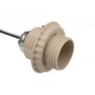 Патрон E27 REXANT с проводом 20 см пластик белый/бежевый 11-8875