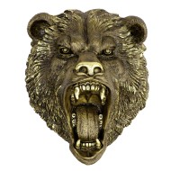 Медведь рычит голова БФ1 Н-50см БРОНЗА Медведь рычит голова БФ1 Н-50см БРОНЗА