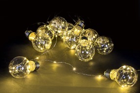 Гирлянда светодиодная "Роса" A-245 2,8м с насадками "лампы прозрачные"