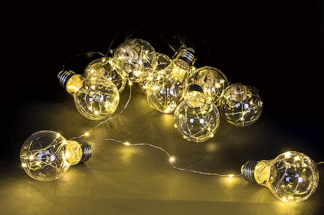 Гирлянда светодиодная "Роса" A-245 2,8м с насадками "лампы прозрачные"