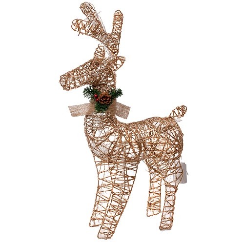 Украш Олень с эл.гирляндой 80 см (шамп.) JS2017051-80 68930
