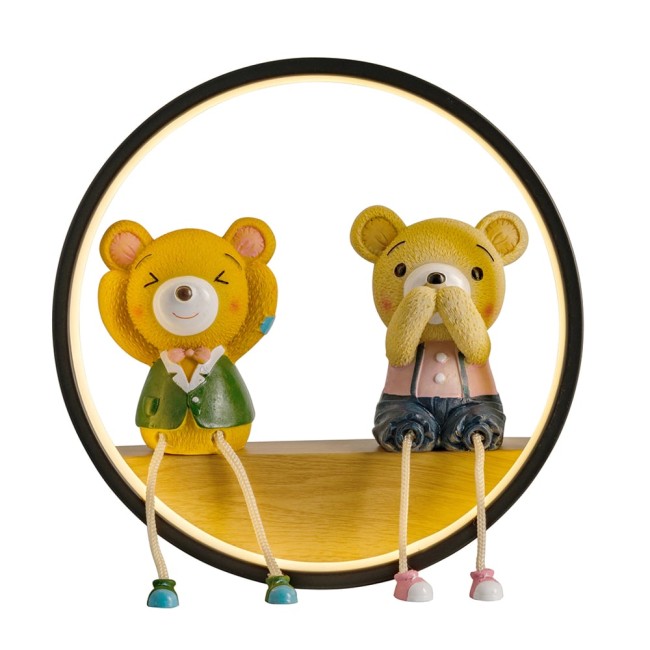 Светильники М 6459-19W Black+Wood