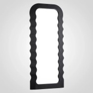 Настенное интерьерное зеркало волна АВАНГАРД черного цвета 00630