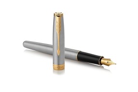 Ручка PARKER перьевая Sonnet Stainless Steel GT 1931504