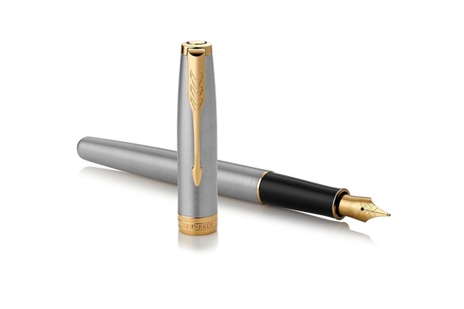 Ручка PARKER перьевая Sonnet Stainless Steel GT 1931504