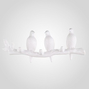 Вешалка Три Птицы белая 00513