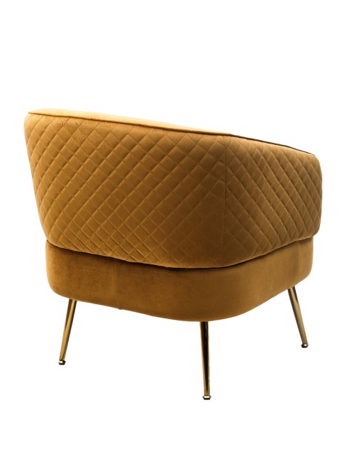 Кресло MUSSELS BLUVEL-68 желтый, велюр /золотой каркас 629M04944 Кресло MUSSELS BLUVEL-68 желтый, велюр /золотой каркас 629M04944