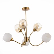 Светильник потолочный SLE1136-302-06 Латунь/Белый, Коньячный