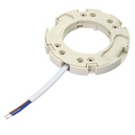 Патрон LH50 230V GX53 огнеупорный пластик, медь, цвет белый, 75*10мм, провод 150мм 41038