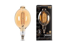 Лампа 151802008 LED Vintage Filament BT180 8W E27 180*360mm Amber 780ml 2400K