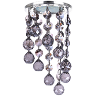 Точечный светильник CR1007 Круг Стекло большими хруст. Прозр./Хром 84x170 FU16RVECB