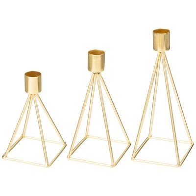 НАБОР ПОДСВЕЧНИКОВ ИЗ 3-х шт. 120-203  8*8*13/16,5/20 СМ