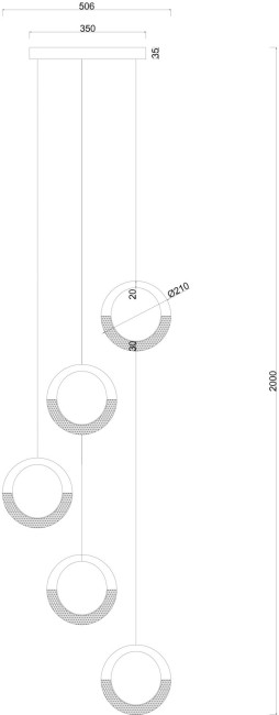 Светильник подвесной A7777SP-5GO