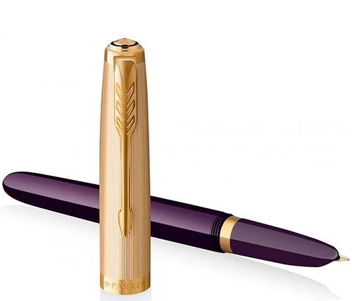 Ручка PARKER перьевая 51 DELUXE PLUM GT 2123516