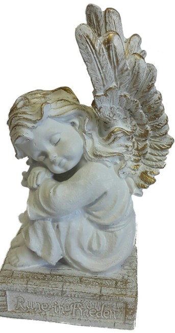 Ангелочек на пьедестале Н-20см БРОНЗА F002/2