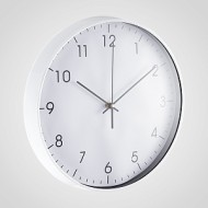 Часы Настенные Белые с черным цифрами 30 см 3000--2