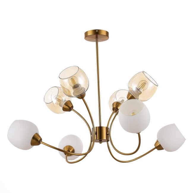 Светильник потолочный SLE1136-302-08 Латунь/Белый, Коньячный