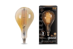 Лампа 149802008 LED Vintage Filament A180 8W E27 160*300mm Amber 780ml 2400K