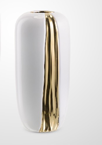 Ваза керамическая для цветов белая 13*13*30 см 3082--2