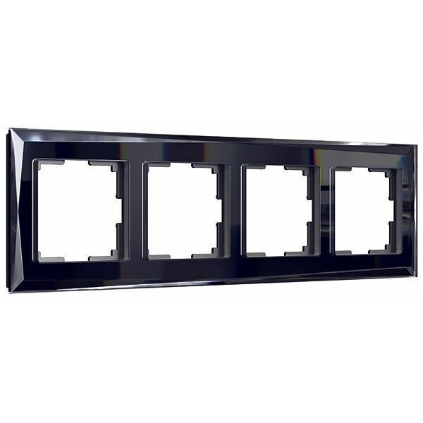 Рамка из стекла на 4 поста Diamant черный W0041208