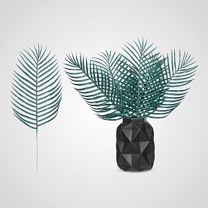 Зеленая Декор Ветка 222-60зеленый в Глиттере Зеленая 55 см