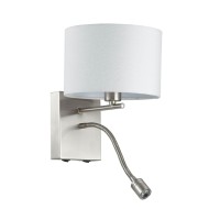 Бра 3745/1A MODERNI LN19 182 никель E14 1*40W + LED 3W 4000K 255lm 220V NIKKI