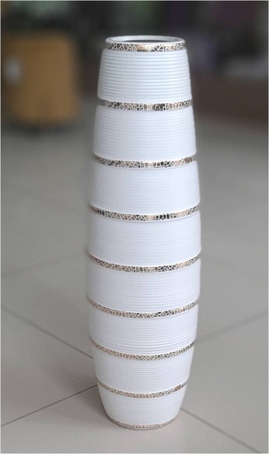 Ваза Rumina, белый, керамика, 20х60 см	375133