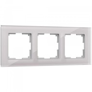 Рамка из стекла на 3 поста Favorit дымчатый W0031117