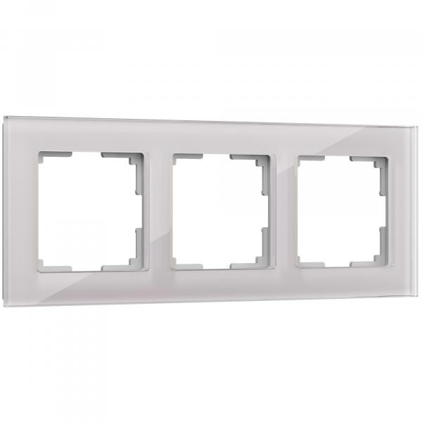 Рамка из стекла на 3 поста Favorit дымчатый W0031117