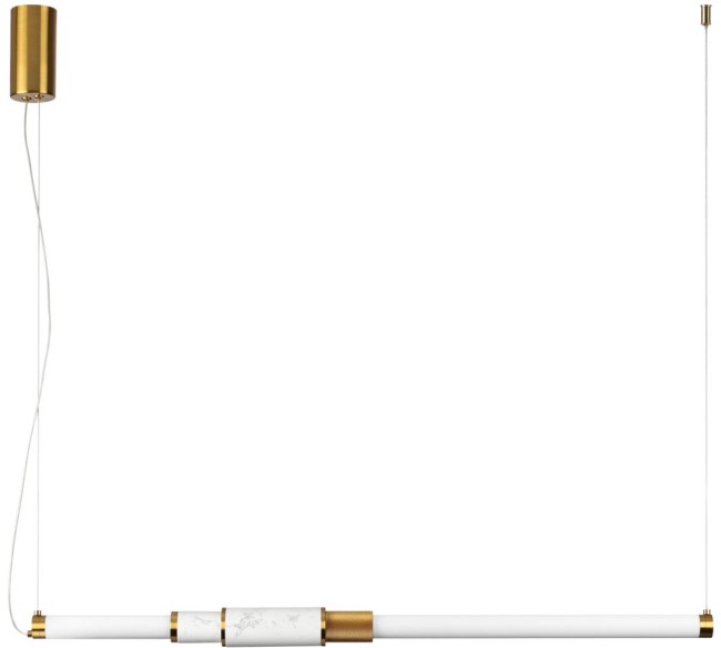 Подвесной светильник 4359/14L MIDCENT ODL24 бел мрам/антич. бронз/металл/акрил 14W 3000K 220V MARMI