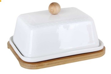 Масленка на бамбуковой подставке ф.квадр.S610017ZJ 242639