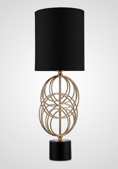 Настольнаяя лампа "Haotic Rings" JM7136М 66 см Золотистая Металлическая