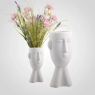 Ваза Mat Faces L HY3680бел