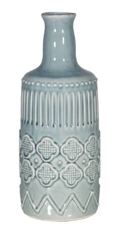 Декоративная ваза Callan (большая), голубой, керамика, 12х33 см 246266