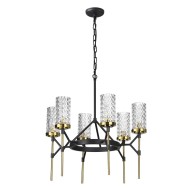 Люстра 4225/6 VITTORIA MIDCENT ODL21 223 черный/золотист/металл IP20 6*E14 60W
