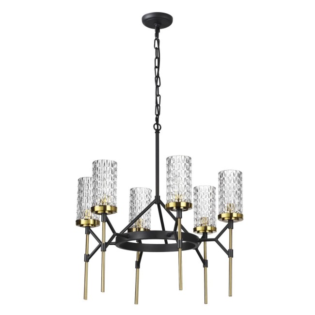 Люстра 4225/6 VITTORIA MIDCENT ODL21 223 черный/золотист/металл IP20 6*E14 60W
