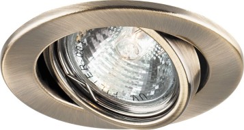 Точечный светильник Feron DL11/DL3202 MR16 антич. золото поворотный 15208