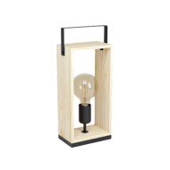 Настольная лампа FAMBOROUGH 43415 сталь, дерево, черный, нат