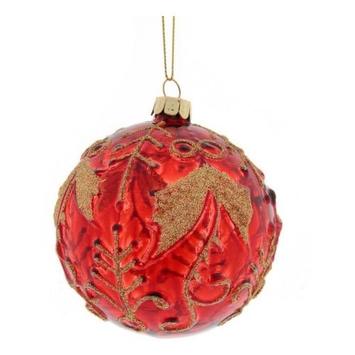 Украшение новогоднее "Шар", 10см,  стекло 764638