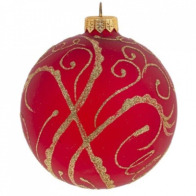 Украшение новогоднее "Шар"Хаос", 10см,  стекло 716129/10