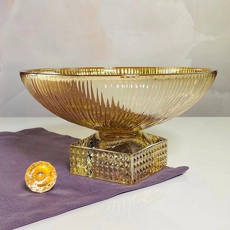 Фруктовница 27,5см на ножке Стекло 200-127