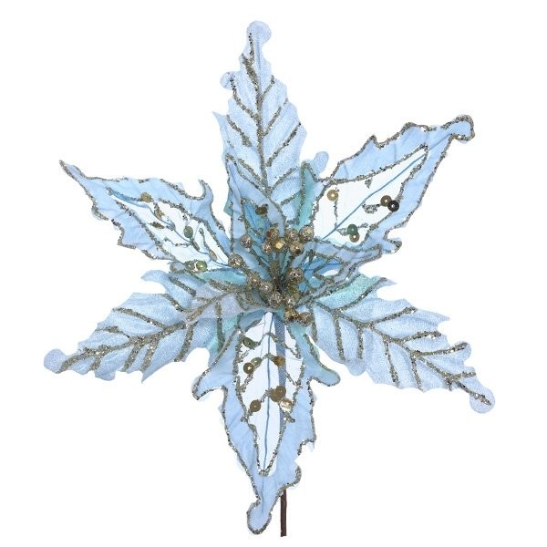 Цветок искусственный "Пуансеттия", L30 W30 H25 см 262274