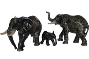 Африканские Слоны семья 3 шт. 3,5+10 см M146