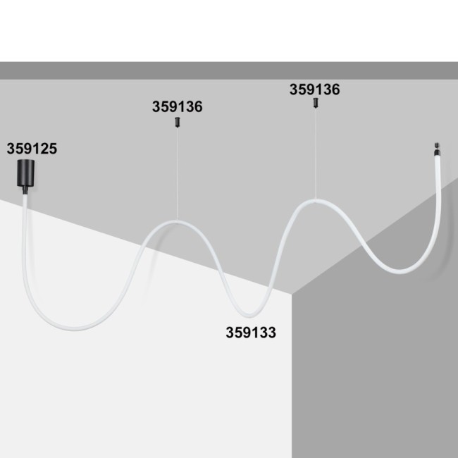 База для накладного монтажа светильников 359128-359133 IP20 RAMO 359125 KONST NT23 190 черный